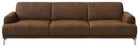 Кафяв диван от изкуствена кожа , 240 см Puzo - MESONICA