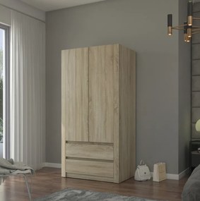 Модерен гардероб с две врати MODERN B20 180 x 90 x 55 cm - различни цветови варианти Бял