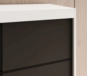 Гардероб Flux 100 плъзгащ се-Leuko-Мауро