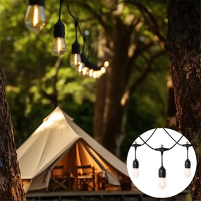 Външни светлинни гирлянди 10м с LED 10 лампи слънчеви - Russell