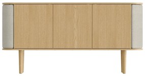 Нисък скрин с дъбов декор в бежово-натурален цвят 150x75 cm Treasures - UMAGE