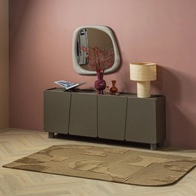 Кафяв килим със смес от вълна 170x240 cm Livo – WOOOD