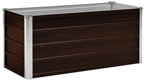 45720 vidaXL Градинска висока леха кафява 100x40x45 см поцинкована стомана