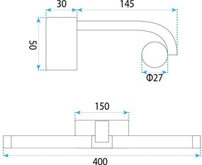 LED аплик за баня APP1881-1W 40cm CHROME