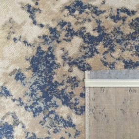 Красив модерен килим в бежово със сини детайли Ширина: 200 см | Дължина: 290 см