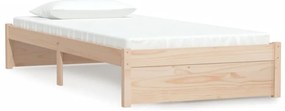 814934 vidaXL Рамка за легло, масивно дърво, 90х200 см