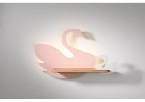 Детско осветително тяло в бяло и розово Swan - Candellux Lighting