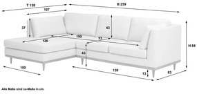 Тъмно сив ъглов диван , ляв ъгъл Larsen - Max Winzer