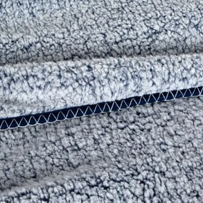 Качествено одеяло с текстура на агнешка вълна - синьо Ширина: 200 см | Дължина: 220 см