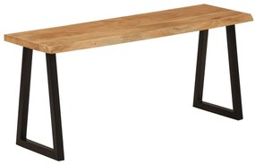 372754 vidaXL Пейка с жив ръб 105 см масивна акация