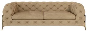 Светлокафяв кадифен диван 225 cm Chelsea Bis – Ropez