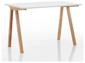 Работна маса с бял плот 60x120 cm Mak - Tomasucci