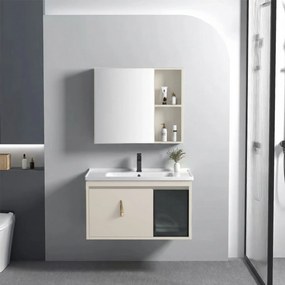 Комплект мебели за баня с мивка Paris 60cm Beige