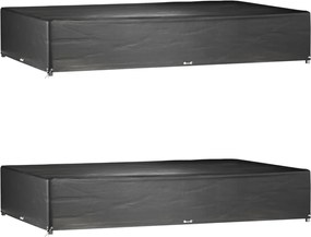 3155367 vidaXL Калъф градинска мебел 2 бр 16 капси 325x205x60 см правоъгълни