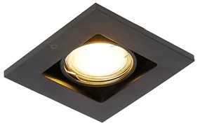 Комплект от 10 броя интелигентни вградени прожектори черни с Wifi GU10 - Qure