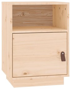 818315 vidaXL Нощно шкафче, 40x34x55 см, борово дърво масив