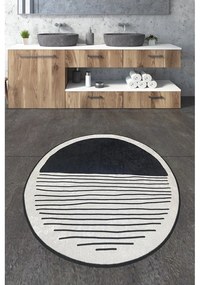 Черна и бежова постелка за баня Bomb - Foutastic