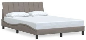 3310395 vidaXL Рамка за легло без матрак, таупе, 140x200 см плат