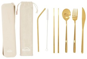 Прибори за хранене 6 бр. от неръждаема стомана в златисто Mimo – Premier Housewares