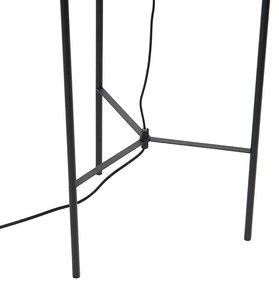 Интелигентна подова лампа черна с WiFi A60 опушено стъкло - Bliss