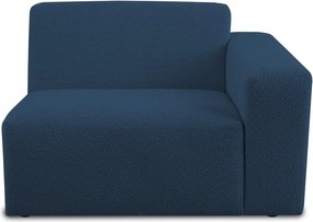 Тъмносин модулен диван от букле (десен ъгъл) Roxy – Scandic