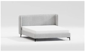 Сиво двойно тапицирано легло с включена подматрачна рамка 180x200 cm Basti – Ropez