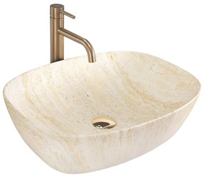 Умивалник за плот Rea Freja Travertine Matt
