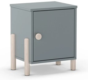 Детско нощно шкафче сиво-зелено от масивен бор Enola – Marckeric