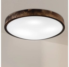 Brilagi - Таванно осветително тяло CARVALHO SLIM SMOKEY 3xE27/60W/230V дъб Ø 47,5 см