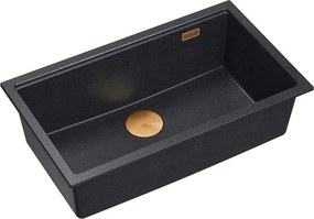гранитна мивка Logan 110 Black Metallic