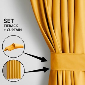 Жълто dimout перде 140x245 cm Pleat – Restilo