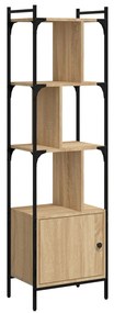833354 vidaXL Библиотека с врата сонома дъб 44,5x30x154,5 см инженерно дърво