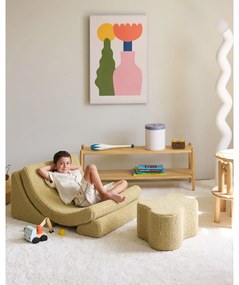 Зелен детски стол от букле Moon – Wigiwama