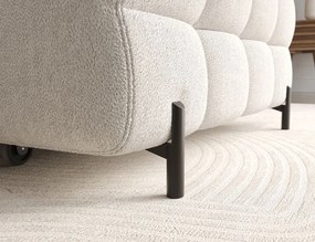 Ъглов диван Freyia-Бял-Десен