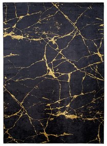 Тъмно модерен килим с мраморна шарка Ширина: 80 см | Дължина: 200 см