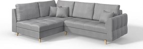 Сив ъглов диван (ляв ъгъл) Ariella - Ropez