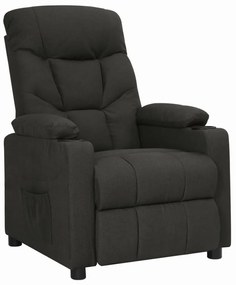 3093459 vidaXL Изправящ стол, черен, текстил