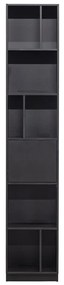 Черен модулен шкаф за книги от борова дървесина 40x210 cm Finca - WOOOD
