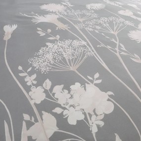 Сиво единично спално бельо 135x200 cm Meadowsweet Floral – Catherine Lansfield