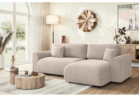 Бежов разтегателен ъглов диван (променлив) Lorine – Ropez