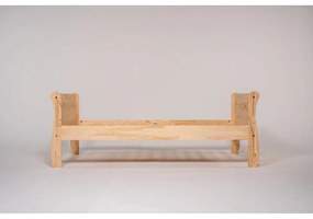 Детско легло 90x180 cm от масивен бор с включена подматрачна рамка в естествен цвят Roma – Adeko