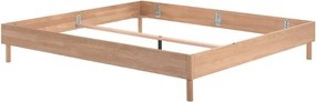 Двойно легло 180x200 cm от масивен дъб без табла без ламелно дъно в естествен цвят Forrest – Vipack