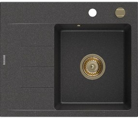 Mexen Ben гранитна мивка с една камера с място за отцеждане, дясна 600 x 500 мм,