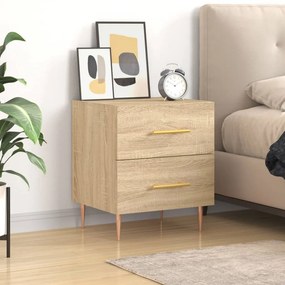 827282 vidaXL Нощно шкафче, дъб сонома, 40x35x47,5 см, инженерно дърво
