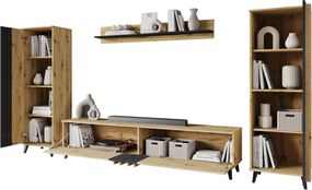 Секция за хол Helsinki I-Дърво-Черен