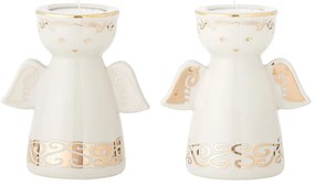 Свещници в комплект от за чаена свещ 2 бр. от каменна керамика Faella – Bloomingville