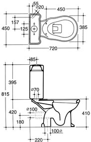 Тоалетна KERASAN RETRO ΧΠ, ΠΣ