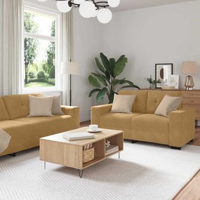3324728 vidaXL Комплект дивани 2 pcs Кафяво 221 x 78 x 80 см. Кадифе