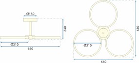 Лампа LED APP993-c Gold + Remote Control