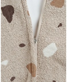 Светлокафяв детски пуф от букле и шенил Terrazzo Square – Wigiwama